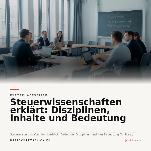 Share-Card fuer Steuerwissenschaften erklärt: Disziplinen, Inhalte und Bedeutung